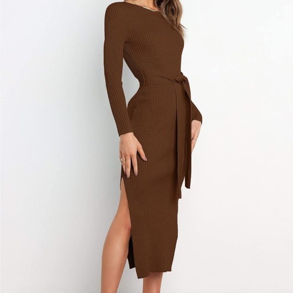 Bodycon knit belted Winter Dress NWT - Picture 10 of 11